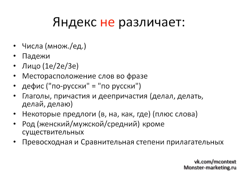 Анализ ниши для Яндекс Директ / google adwords - Яндекс не различает